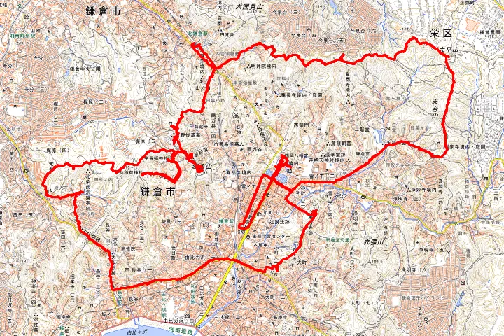 鎌倉のハイキングコース 鎌倉のハイキングコース